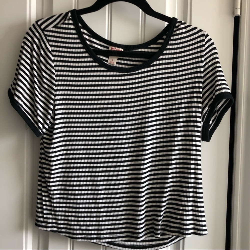 Striped ringer baby tee